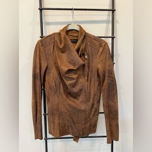 Zara Faux Brown Leather Jacket